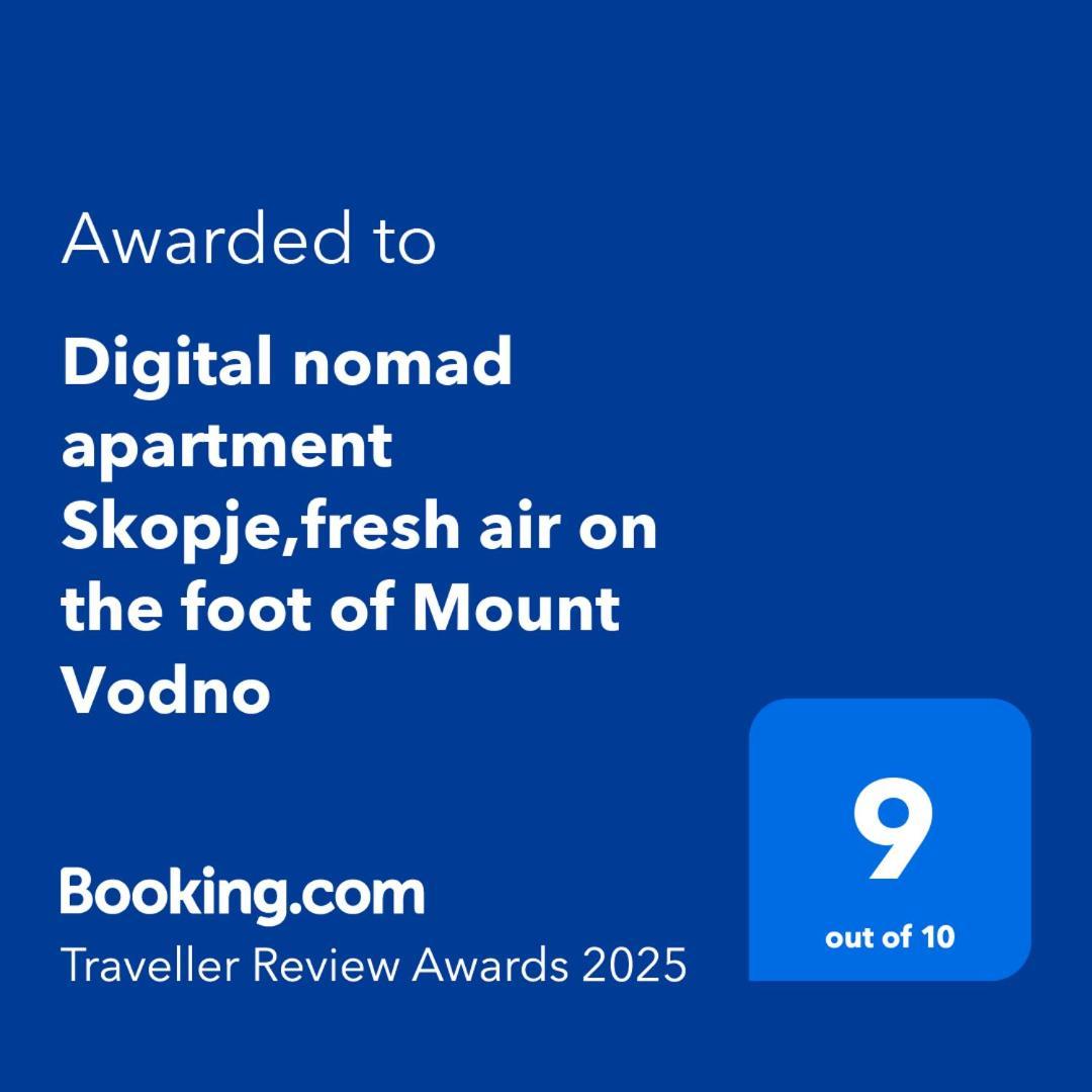Digital Nomad Comfy Apartment,Foot Mountain Vodno And Millennium Cross,19 Min By Walk To Cener,Free Parking スコピエ エクステリア 写真